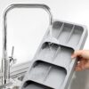 EOOXEKFX Weiliya UNRRZLCA Kitchen Drawer Organizer Tray,Drawer Organiser,Cutlery Tray,Expandable Utensil Tray for Kitchen,Compact Plastic Storage Organisation for Spoons - Image 7