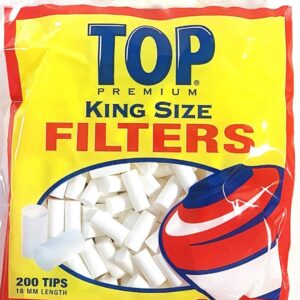 Top Premium Cigarette Filter Tips King Size 18mm 200 Pack