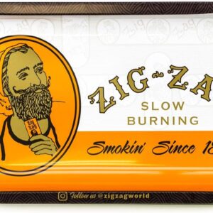 Zig-Zag Small Metal Rolling Tray - Classic Design, 10.75" x 6.5" - Perfect for Enthusiasts