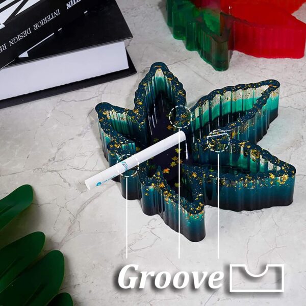 Ashtray Mold for Resin, Large Leaf Silicone Mold for Epoxy Resin, Maple Leaf Rolling Tray for Jewelry Storage Box, DIY Craft Gift, Home Decoration - Image 4