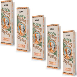 ZIG-ZAG Rolling Papers King Size French Orange - Limited Edition Vintage (5 Booklets) - 32 Papers Each