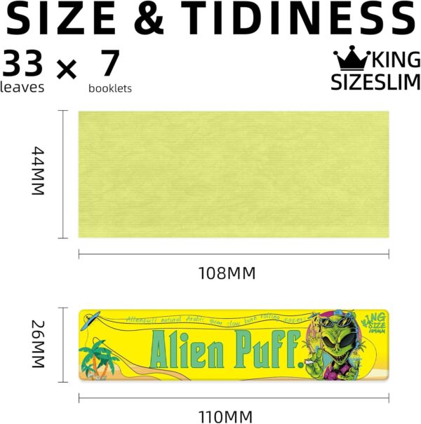 Rolling Paper, Kingsizeslim 110MM Rolling Paper with Tip, 9 Pack with 5 Colors Rolling Paper + 2 Tip, Slow Burn & Ultra Thin Smoking Accessories - Image 3