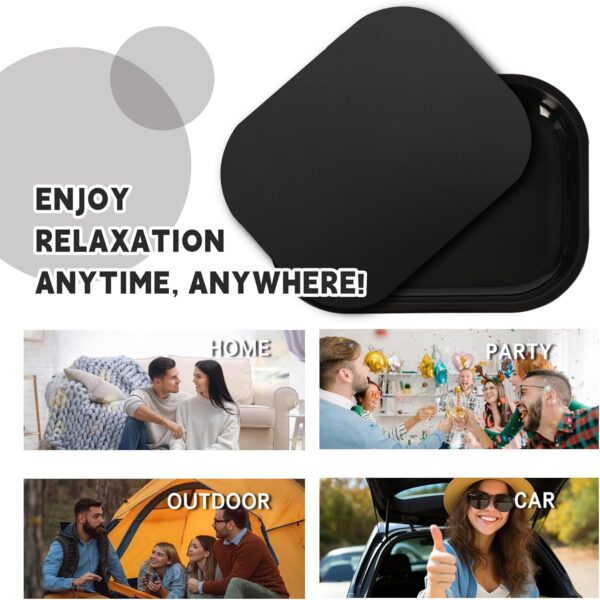 Small Metal Tray with Magnetic Lid, Cute Decorative Tray, Ideal Storage for Home or Travel, 7 x 5.5 Inches (Black) - Image 6