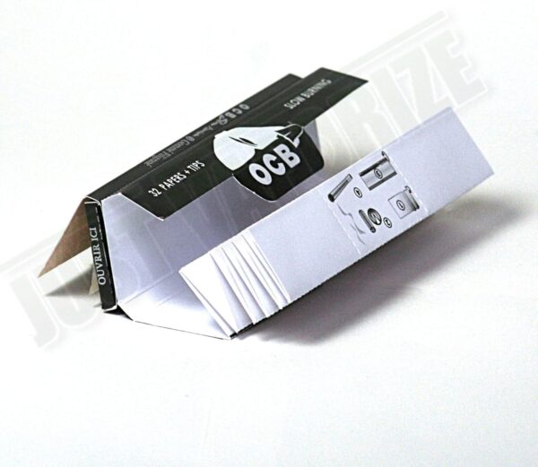 5 booklets OCB PREMIUM SLIM Rolling paper King Size + filter tips - Image 3