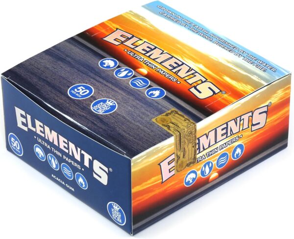 ELEMENTS Slim King Size ULTRA THIN RICE rolling paper - 5 booklets, total 160 papers - Image 3