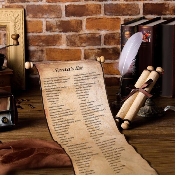 Epakh 2 Pack Blank Paper Scrolls 9 x 144 Inches Wrapped on Wood Rod for Writing, Drawing, Calligraphy, Wedding Vows, Cosplay Prop, Renaissance Festivals, Tabletop Role Playing Game(Old Color) - Image 6