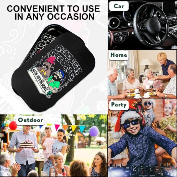 Metal Tray with PVC Soft Magnetic Lid Black Tray with Lid Cover Large Cute Decorative Tray for Home Decor, Coffee Table, Tea, Snacks, Gifts - 11"" x 7"" (Black-with lid) - Image 5