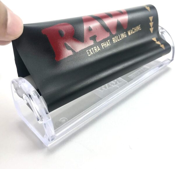 RAW Phatty 125 mm Crystal Clear Tripple Strength Cigarette Rolling Paper Machine - Roll Up Your Favorite Smoking Contents Quick and Easy with This See Through Roller - Image 5