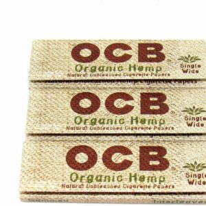 OCB Unbleached Organic Single Wide 70mm rolling paper paper - 3 booklets / 150 paper