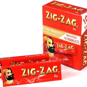 10 booklets - Zig Zag Red Regular Multipack Rolling Papers - total 500 papers
