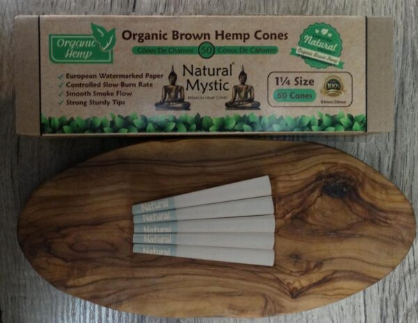 Pre Rolled Cones 1 1/4 Size – 50 Brown Classic Paper Tubes Natural Mystic Organic Rolling Papers With Tips Use Cone Loader Packing Sticks - Image 4