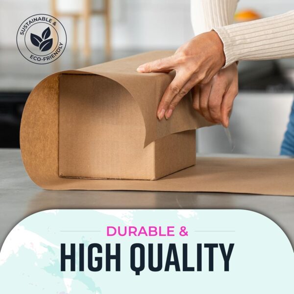 Bryco Goods (Pack of 2) Brown Kraft Packing Paper Rolls - 18" x 100' (1200”) - Moving Supplies, Gift Wrapping, Arts & Crafts, Bulletin Board Paper - Made in The USA - Image 5