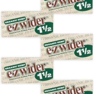 E-Z Wider Organic Hemp Cigarette Rolling Paper 1 1/2 - Pack of 5