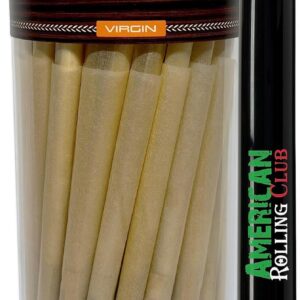 OCB Virgin King Size Cones | 50ct Pack | Unbleached Pre Rolled Cigarette Paper with Tips and Packing Sticks ~ Includes ARC Saver (50 Count)