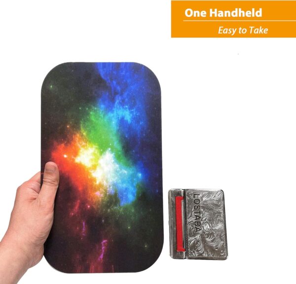 LOSTABA Rolling Tray for Cigarettes Rolling, Rolling Tray with Magnetic Lid, Cigarette Rolling Metal Tray 11x7 inches.… - Image 4