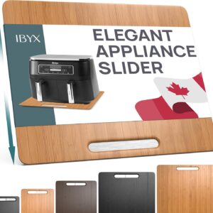 Ibyx Elegant Sliding Tray for Your Coffee Maker & Heavy Kitchen Appliances - Sturdy, Slides Easily from Under The Cabinet (Natural, 16" W x 13" D)