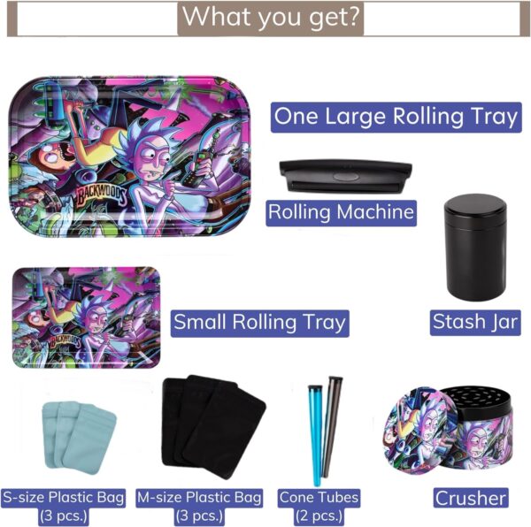 Rolling Tray Set, Smoking Accessories, RM Tray Bundle by Gray Oval - Image 2