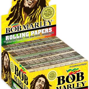 Bob Marley Rolling Paper - King Size (110mm) Cigarette Paper - Box of 50 Booklets (33 Leaves Per Book)