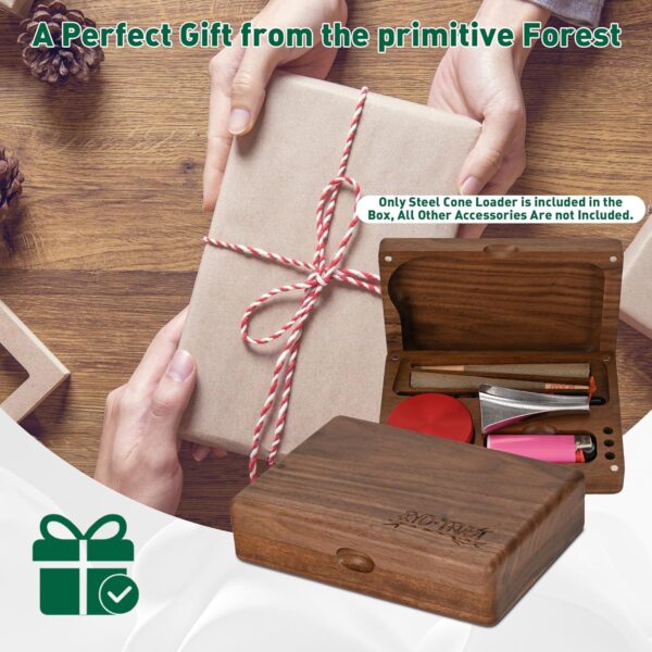 Rolling Tray with Magnetic Lid, Durable Walnut Tray with Storage Space to Organize, Easy to Clean and Carry, Perfect for Home Storage or Travel - Image 6