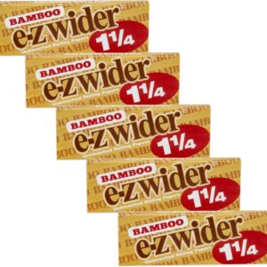 E-Z Wider Bamboo Cigarette Rolling Paper 1 1/4 (78mm) - Pack of 5