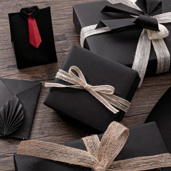 MAYPLUSS Black Kraft Paper Roll -Mini Roll- 17in x 32.8ft(46.8sqft) Recyclable Paper Perfect for Gift Wrapping, Craft,Moving Packing,Table Runner,Floor Covering,Dunnage,Parcel,Party,Birthday Wedding - Image 3