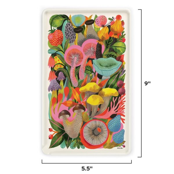 Genuine Fred Super Useful Tray, Mushrooms by Helen Dardik, Melamine Rolling Tray - Image 3
