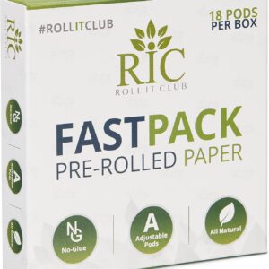 FASTPACK | Natural Pre Rolled Rolling Paper with Tips & Packing Tubes Included