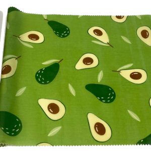 UGOS Organic Beeswax Food Wraps Roll - Reusable Bees Wax Paper Wrap (Green Avocado)