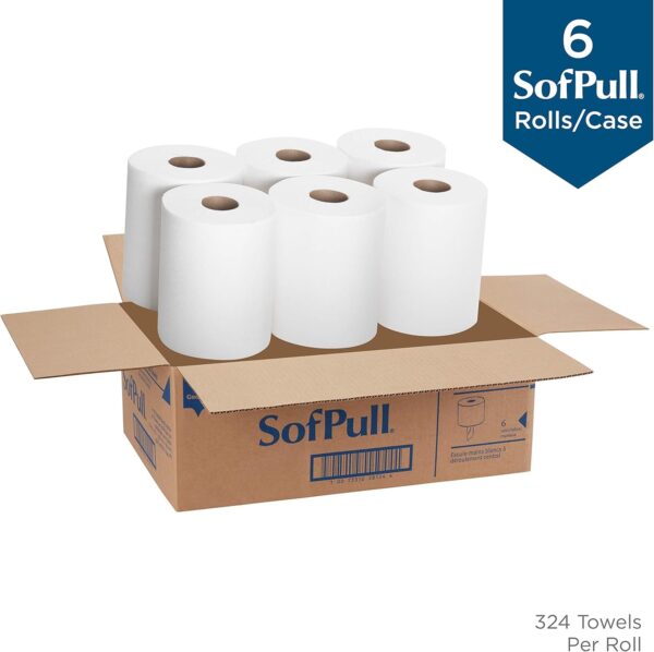 SofPull Centerpull Regular Capacity Premium Paper Towel, White, 28124, 324 Sheets Per Roll, 6 Rolls Per Case - Image 2