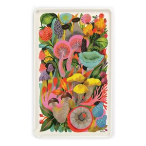 Genuine Fred Super Useful Tray, Mushrooms by Helen Dardik, Melamine Rolling Tray