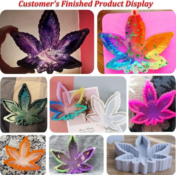 Ashtray Mold for Resin, Large Leaf Silicone Mold for Epoxy Resin, Maple Leaf Rolling Tray for Jewelry Storage Box, DIY Craft Gift, Home Decoration - Image 6
