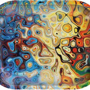 Rolling Tray “Abstract Texture” 5.5” x 7” Tobacco Smoke Accessories - Tray God