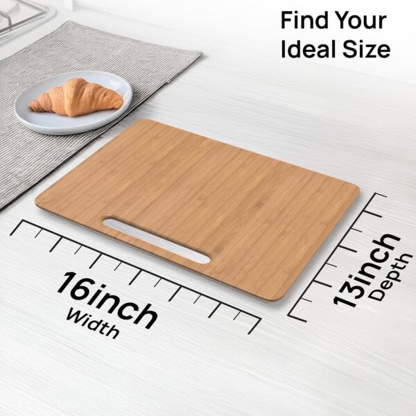 Ibyx Elegant Sliding Tray for Your Coffee Maker & Heavy Kitchen Appliances - Sturdy, Slides Easily from Under The Cabinet (Natural, 16" W x 13" D) - Image 3