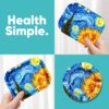 Rolling Tray with PVC Soft Magnetic Lid - 7 x 5.5'', Ashtray - 5.8 x 5.8'' - Set of 3 (Sunflower) - Image 5