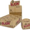 RAW Classic Natural Unrefined Rolling Papers - Perfecto Pre Rolled Cone Tips - 6 Packs Per Box - 100 Tips Per Pack