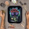 RAW Black Rolling Tray - Limited Edition Monster Design for Pre-Rolled Cones, Wrap Papers, and Accessories - Large - 14 x 11 inches - Image 4