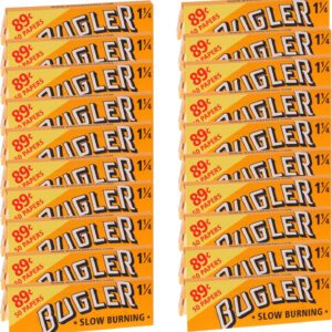 Bugler Orange Slow Burning Cigarette Rolling Papers 1 1/4 (78mm) - 24 Booklets