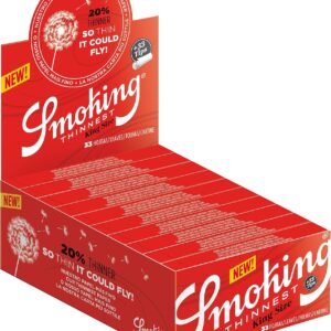 1 box - Smoking Thinnest King size rolling paper 24 booklets + tips