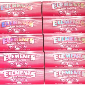 Elements PINK size 1 1/4 rolling paper - 10 booklets / 500 papers