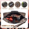 Storage Bag with Combination Lock 11" x 7.5" Money Cosmetic Organizer Medicine Lock Bag Travel Storage Case Pouch Great Christmas Gift for Women Leopard - Image 2