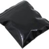 PABCK 100 Pieces Black Reclosable Zip Bags 5.1mil Thickness Poly Plastic Packaging Resealable Zipper Lock Closure Bag for Storage (3.1x4.7 inch)