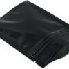 100 Pack Mylar Bags for Zip Reusable Small Aluminum Foil Lock Package Bag Candy DIY Chocolate Coffee Nut Food Long Term Storage Zipper Lock Packaging Bag with Tear Notch (Black, 2.3x3.1 inch)