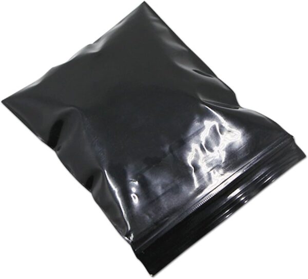 PABCK 100 Pieces Black Reclosable Zip Bags 5.1mil Thickness Poly Plastic Packaging Resealable Zipper Lock Closure Bag for Storage (3.9x5.9 inch) - Image 2