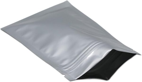 Flat Mylar Bags Zipper Lock Foil Bag 4 Mil Silver for Zip Food Storage Lock Resealable Aluminum Mylar Pouch Heat Sealable with Tear Notch (100, 3.3x5.5 inch) - Image 2