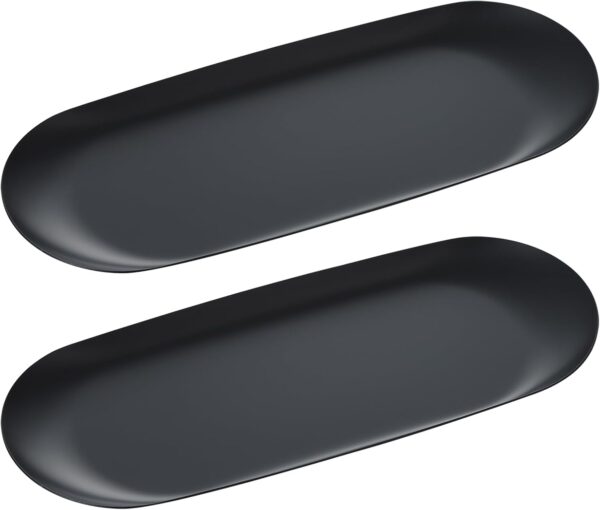 Decorative Serving Tray for Bathroom, Small Jewelry Tray, Black Jewelry Bowl Dish 8.9'