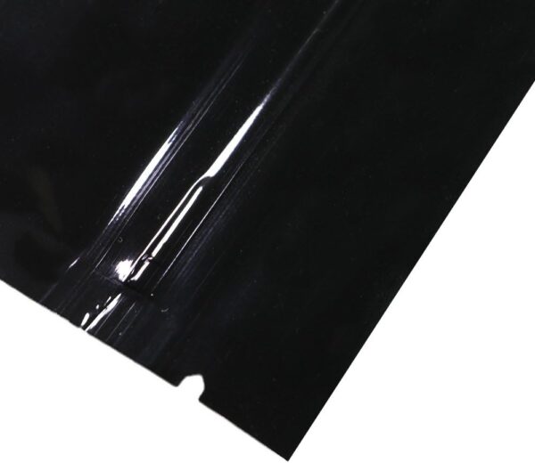 QQ Studio 100 Clear/Colored Poly Zip Lock Bags w/Tear Notch 6.5x9cm (2.5x3.5") (Clear/Silver/Black) - Image 2