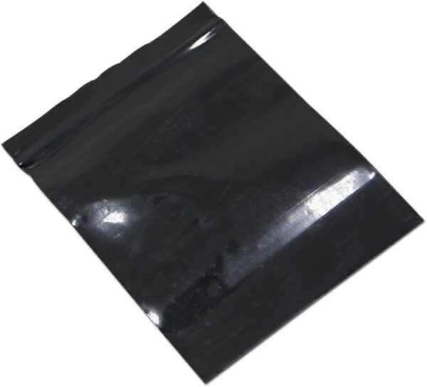 PABCK 100 Pieces Black Reclosable Zip Bags 5.1mil Thickness Poly Plastic Packaging Resealable Zipper Lock Closure Bag for Storage (3.9x5.9 inch) - Image 4