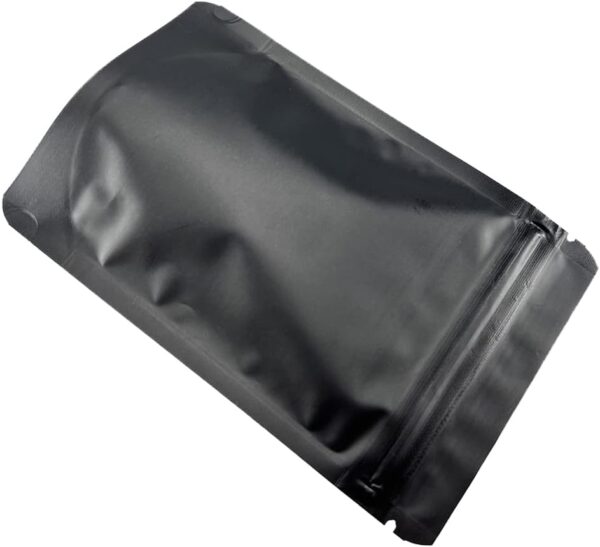 PABCK Stand-Up Resealable Heat Seal Bags 3.55mil Thick Mylar Frosted Black Foil Sealed Bags 50 Pieces 3.35x5.1 inch for Zip Packaging Lock Food Storage Pouch - Image 4