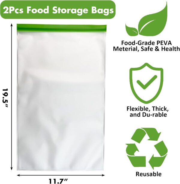 Odor Proof Food Storage Bear Bags Reusable Zipper Barrier Bags Airtight Bags Keep Fresh and Waterproof for Backpacking, Camping, Outdoor Bear Proof Refrigerator Freezing (2 Pack) - Image 4