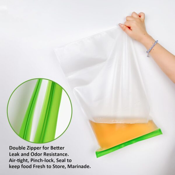 Odor Proof Food Storage Bear Bags Reusable Zipper Barrier Bags Airtight Bags Keep Fresh and Waterproof for Backpacking, Camping, Outdoor Bear Proof Refrigerator Freezing (2 Pack) - Image 3